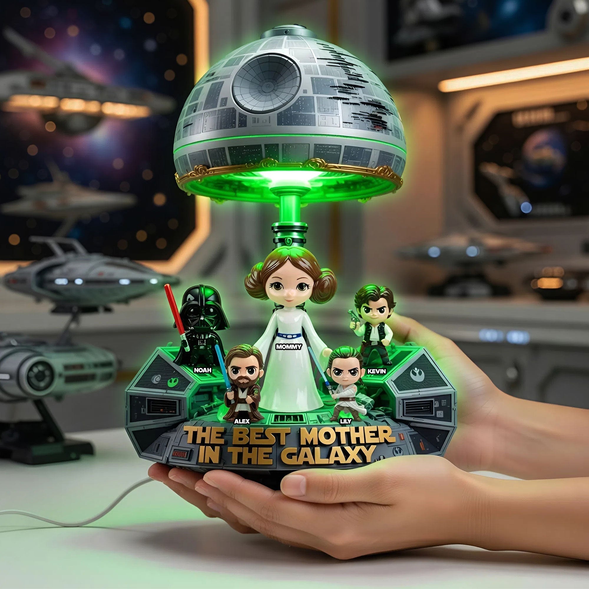 Spaceship Sci-fi Theme Mom Light Box - Personalized Gifts For Mom 02OHTI140426