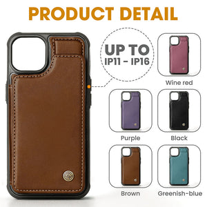 (ZIMO) Personalized Leather Flip Wallet Phone Case-Homacus
