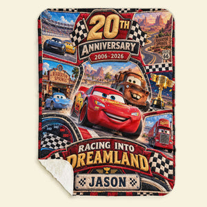 20th Anniversary Speed Fans Cartoon Blanket - Personalized Gifts For Childhood Blanket 04HATI061026