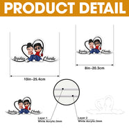 Beach Couple Light Box - Personalized Gifts For Couple Custom Shape Acrylic Light Box 05OHLU081225-Homacus