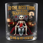 Naughty Gothic Couple Round Glass - Personalized Gifts For Couple 05tylu080626