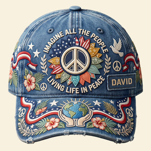 Peace Baseball Classic Cap - Personalized Gifts 04pata010726