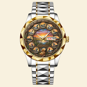 Waterfowl Duck Hunting Steel Men's Watch - Personalized Gift For Hunters 06HULU200126